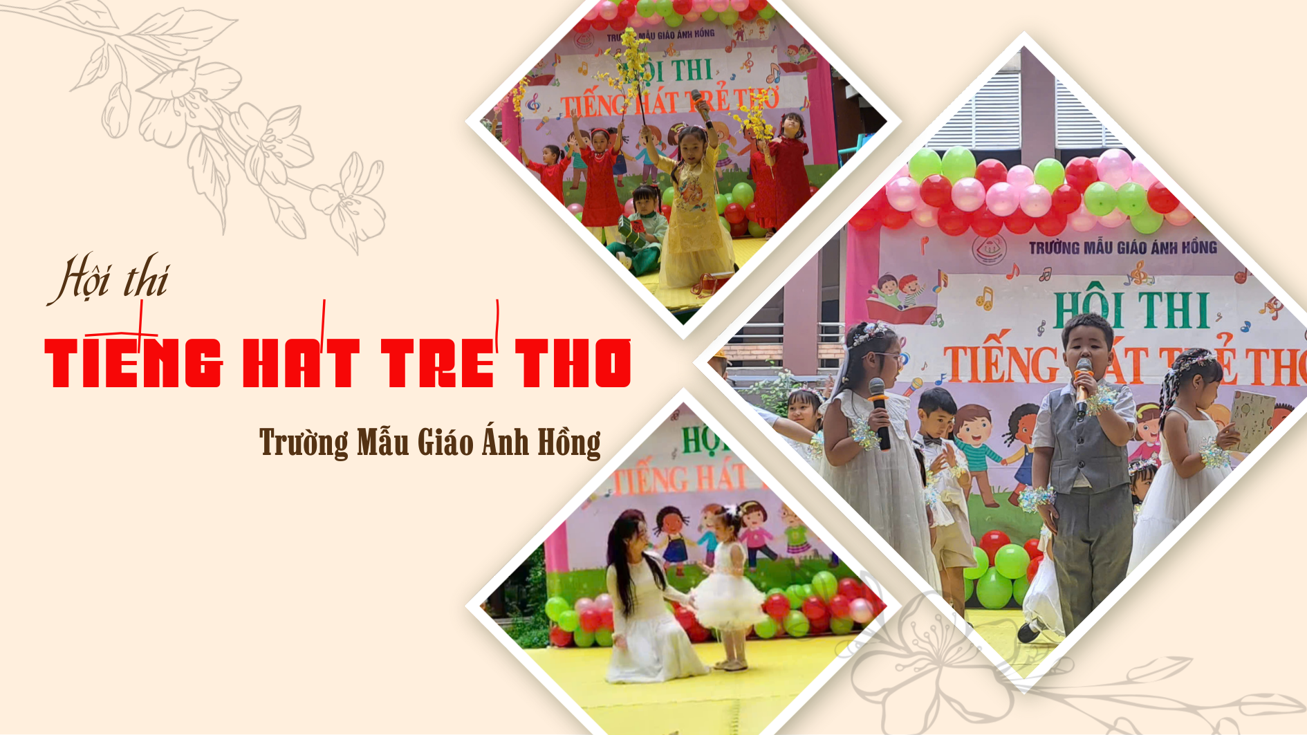 Trường Mẫu giáo Ánh Hồng tổ chức cuộc thi “Tiếng hát trẻ thơ”